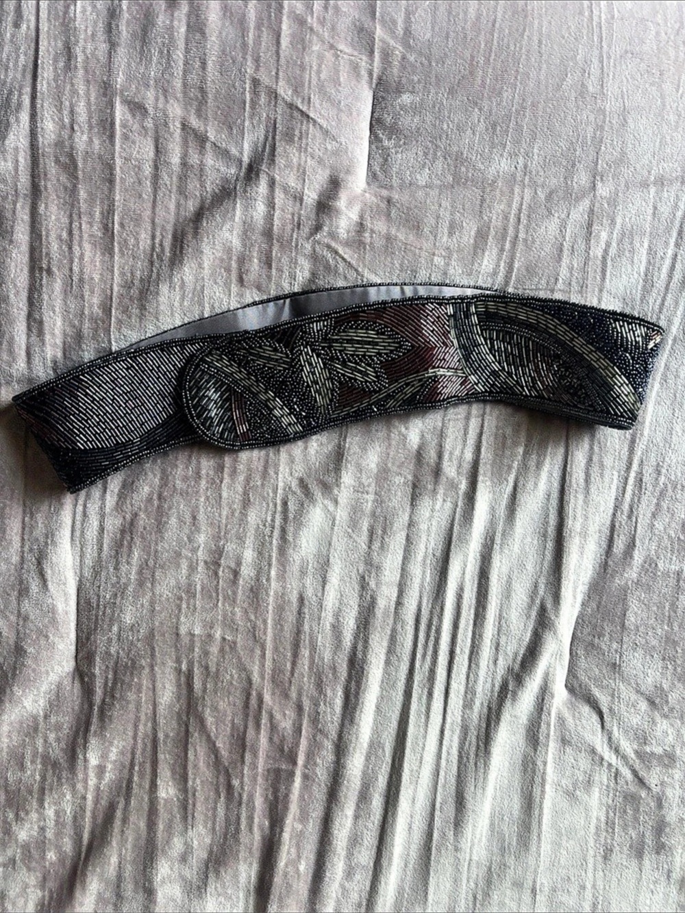 Vintage 80's Glam Beaded Art Deco Waist Belt
